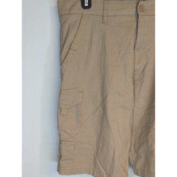 Beverly Hills Polo Club Tan Flat Front Short - Size 34 - High Waist Casual - Picture 4 of 10